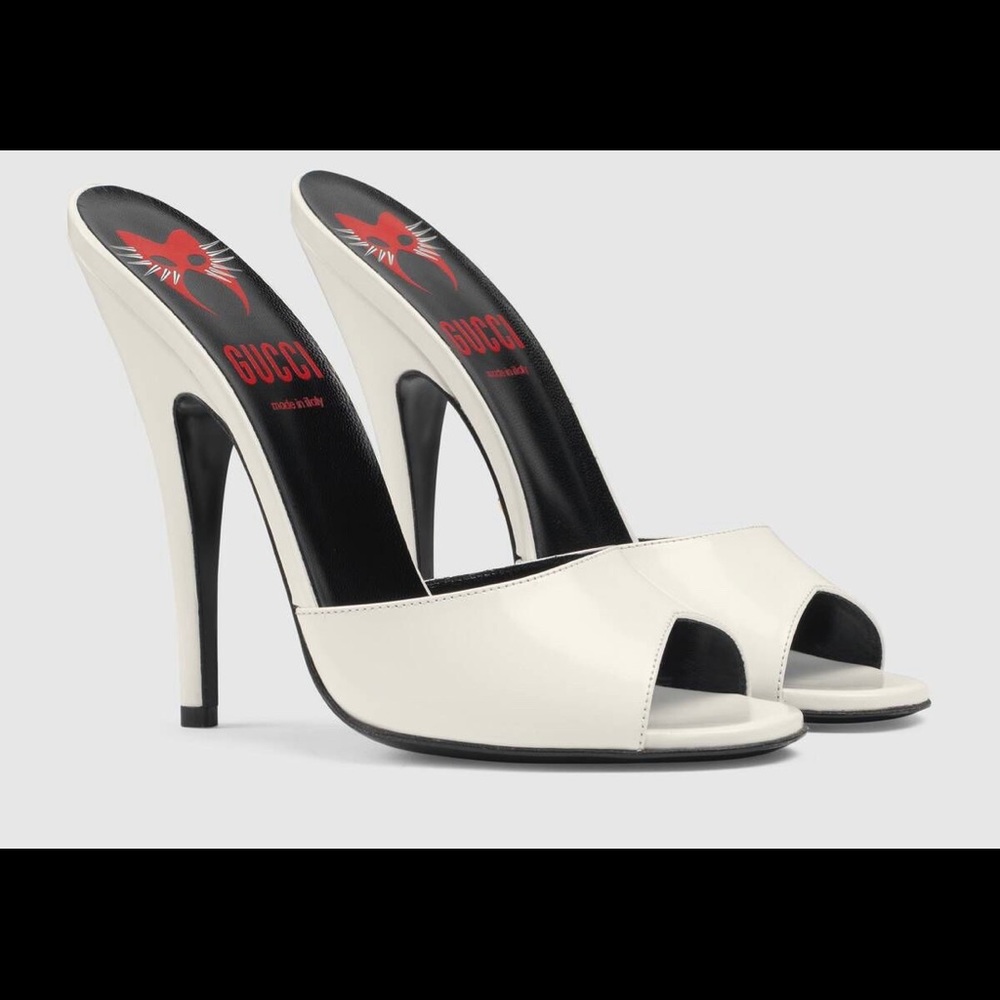 Gucci scarlet mules